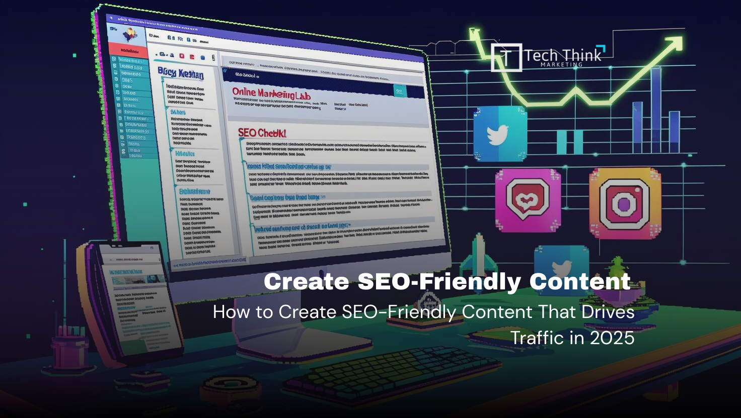 "Creating SEO-friendly content that drives traffic in 2025 with optimized keywords and visuals"